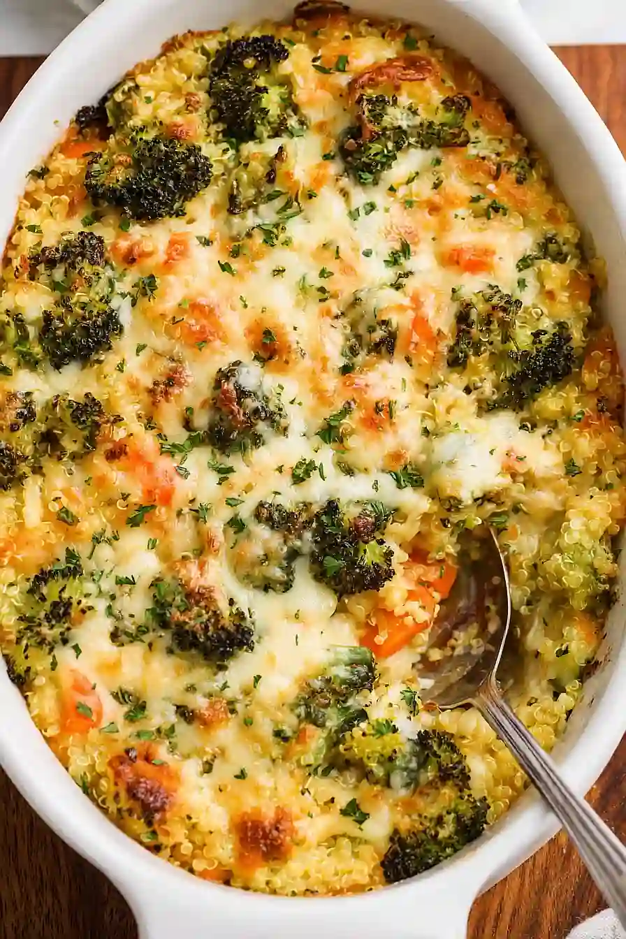 Creamy Cheesy Quinoa Broccoli Casserole: Healthy Comfort Food